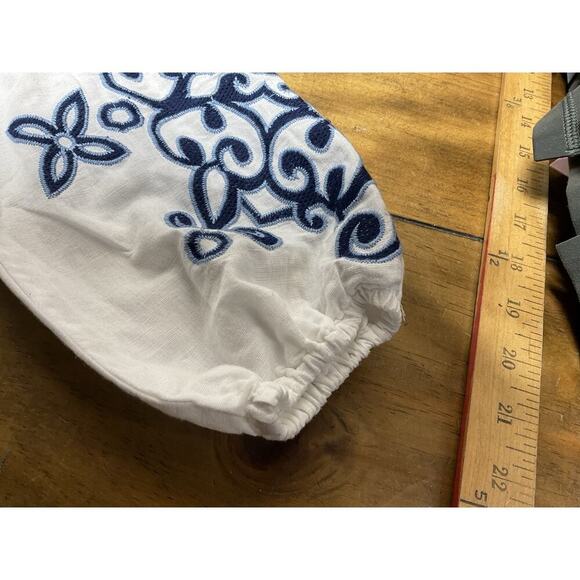 Lascana Embroidered Long Sleeve Linen Blend Blouse Size 6 - Picture 7 of 12